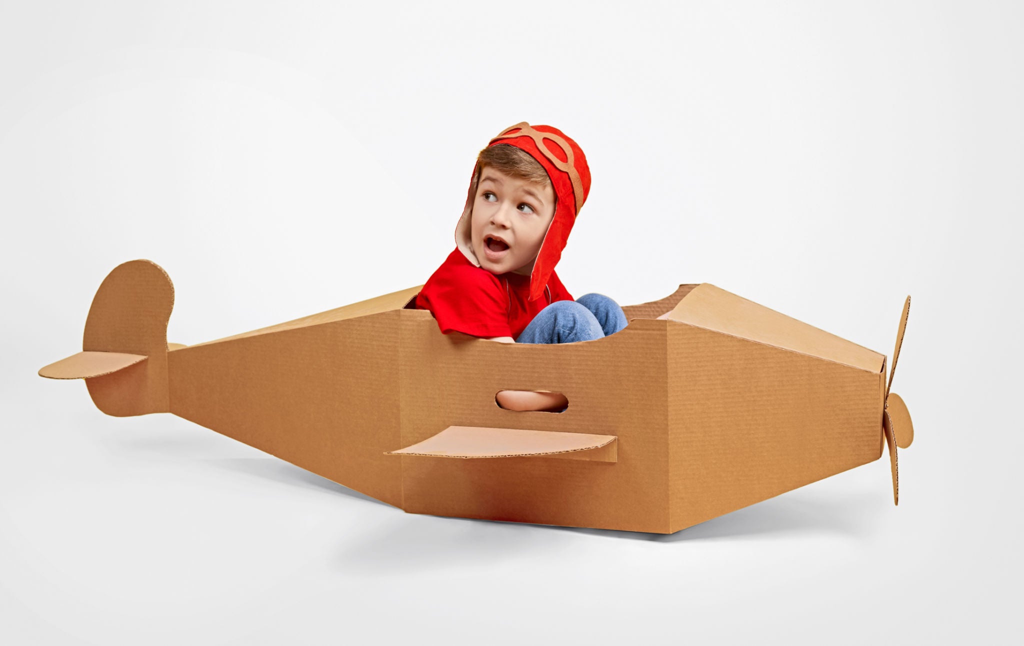 Avión de Carton para niños + Plantillas