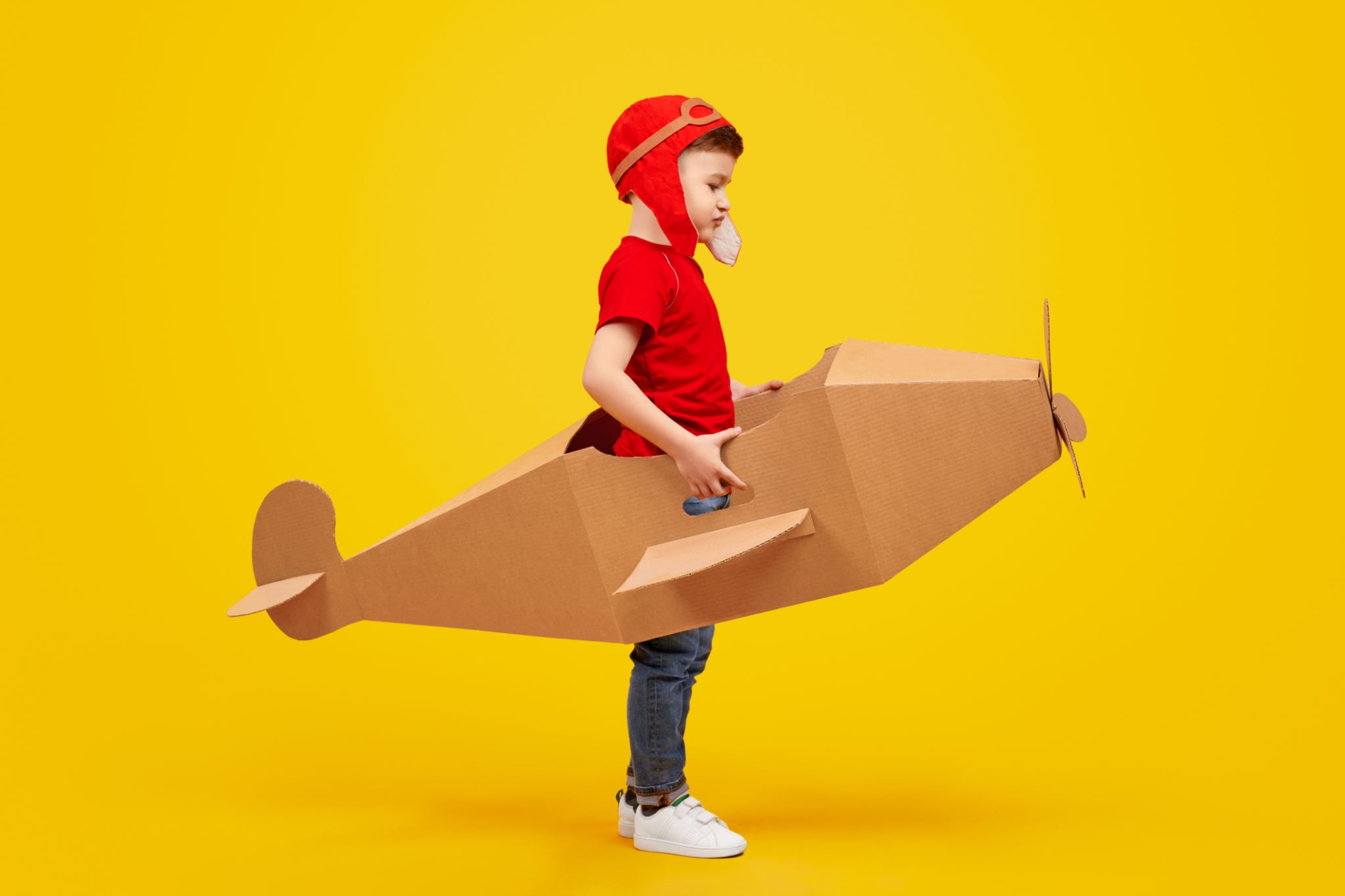 Avión de Carton para niños + Plantillas